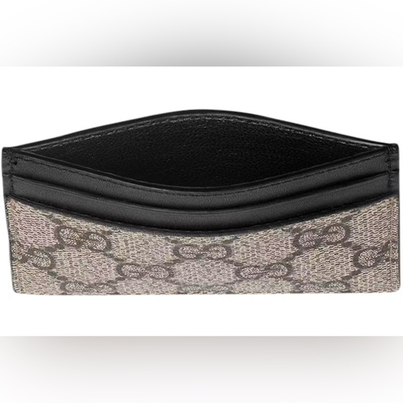 Gucci Card Case GG Supreme Kingsnake Print Beige/Ebony - Picture 9 of 9